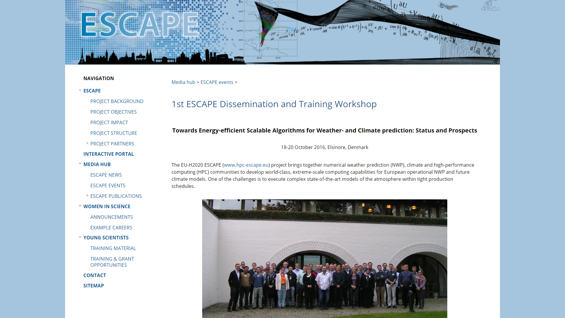 ESCAPE 1st dissemination workshop