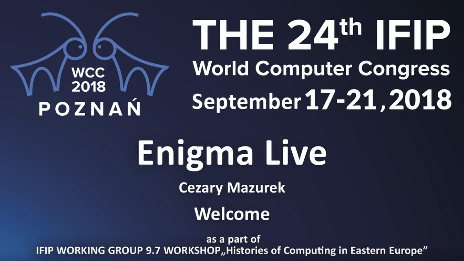 Enigma Live Show during WCC 2018