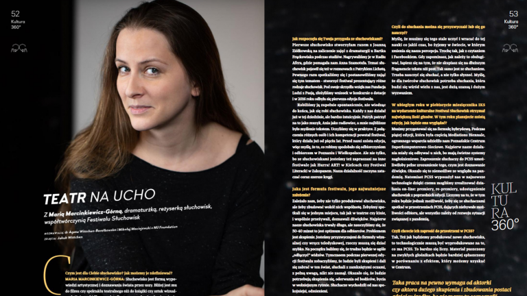 “PSNC has given us tremendous support” – about cooperation within the framework of the Auditory Festival in the monthly magazine “Poznański prestiż”