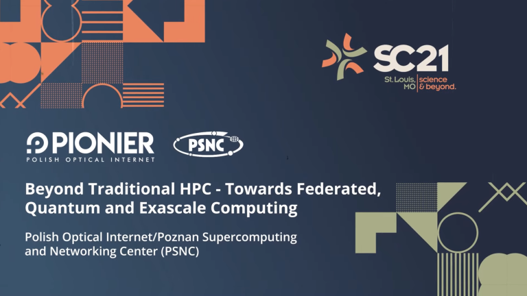 Virtual booth of the PIONIER Consortium and PSNC at SC21