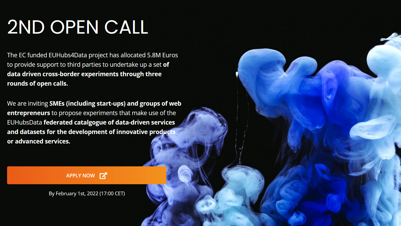 Second open call in the EUHubs4Data project