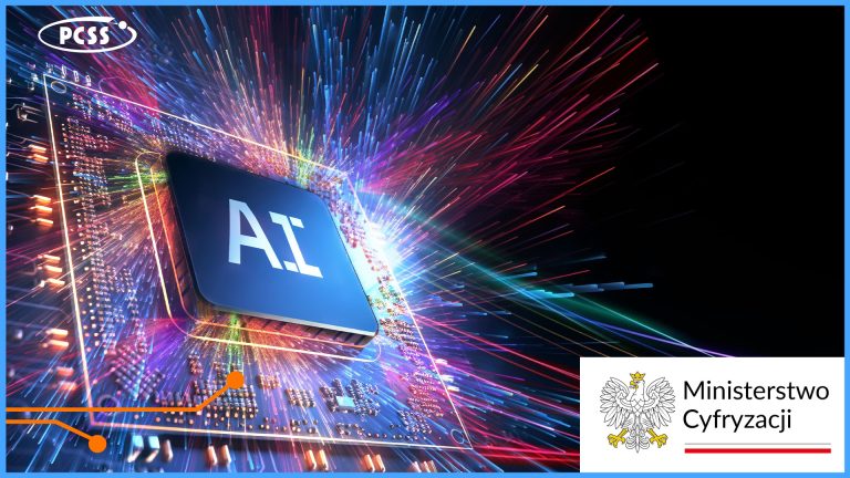 The image features a central graphic of a sleek, dark blue computer chip with the letters "AI" prominently displayed on its surface. This chip is embedded within a circuit board, hinted at by faint lines and shapes around it.